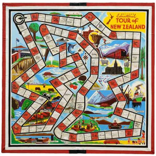 Tour of New Zealand – Board Game  First introduced the educational Tour of New Zealand game in the 1950's.