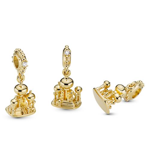 Disney, Agrabah Castle Dangle Charm- 18ct Gold Plated