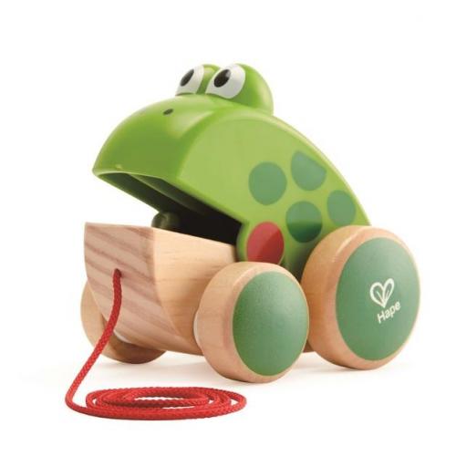 Hape: Frog – Pull Along Toy. It clicks as you pull it along. New Zealand's number 1 kiwi icon and a toy that children have enjoyed for more than 50 years.