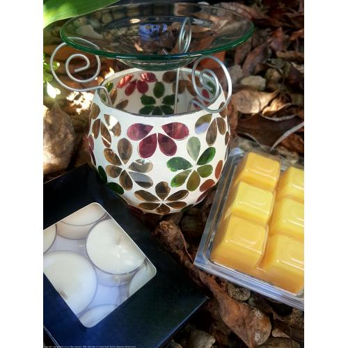 Mosaic Burner, Tealights and Wax Melt Pack
