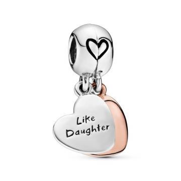 Mother & Daughter Love Dangle Charm PANDORA Rose with sterling silver, Enamel, Black