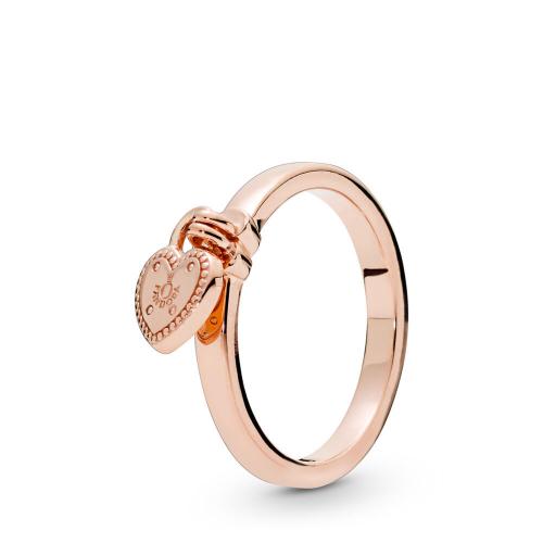 Love Lock Ring, Pandora Rose™ PANDORA Rose- Pandora Timeless Elegance Ring, PANDORA Rose, Clear Cubic Zirconia, Size 8