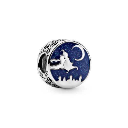 Aladdin Magic Carpet Ride Charm Authentic Sterling Silver Star Moon Bead fit Pandora Bracelet